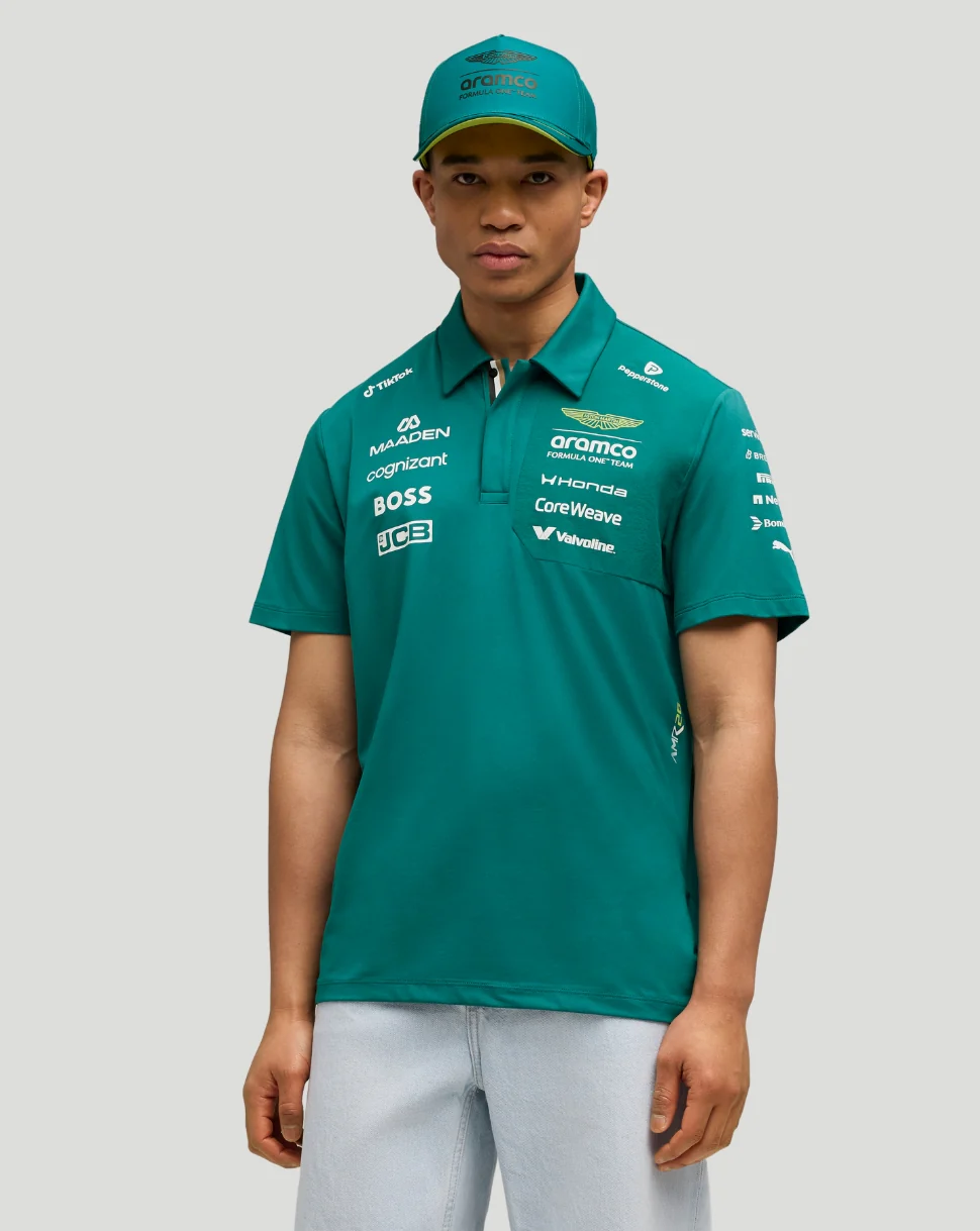 Aston Martin F1 Men's Team Polo - Green