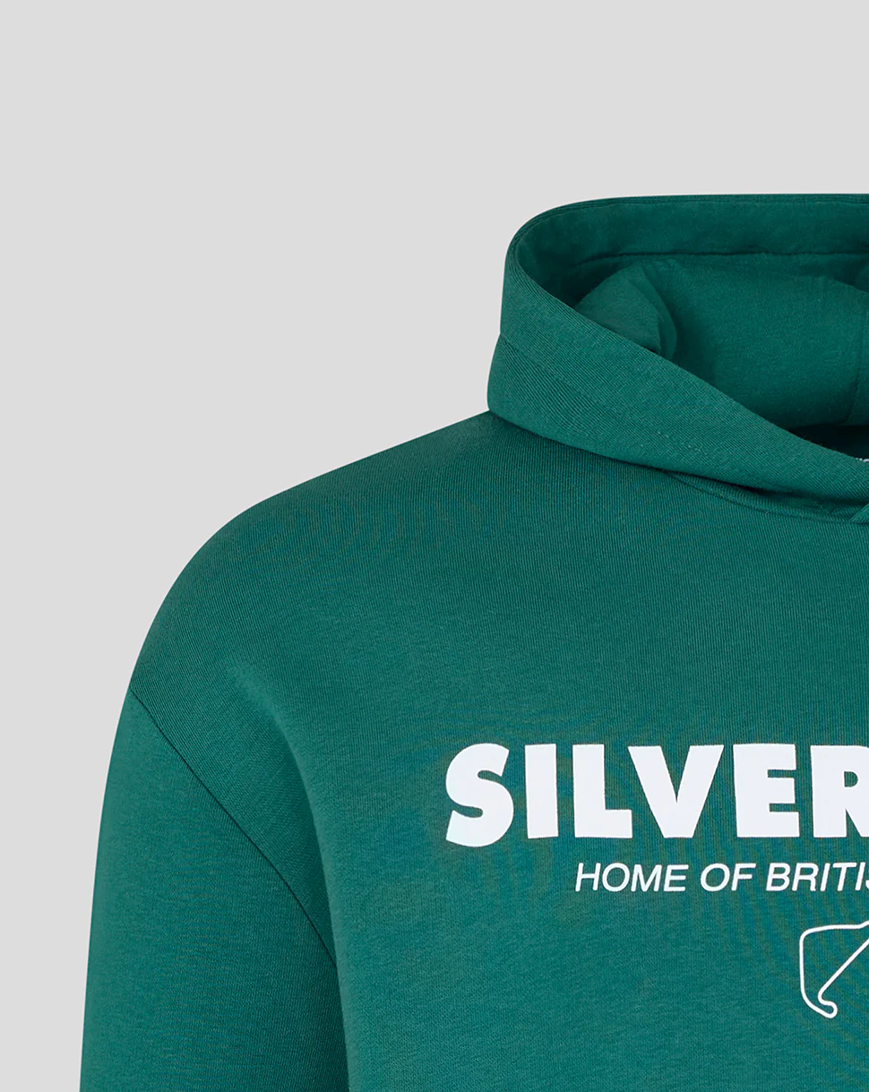 Silverstone Unisex Heritage Pullover Hoodie - Green - Image 4